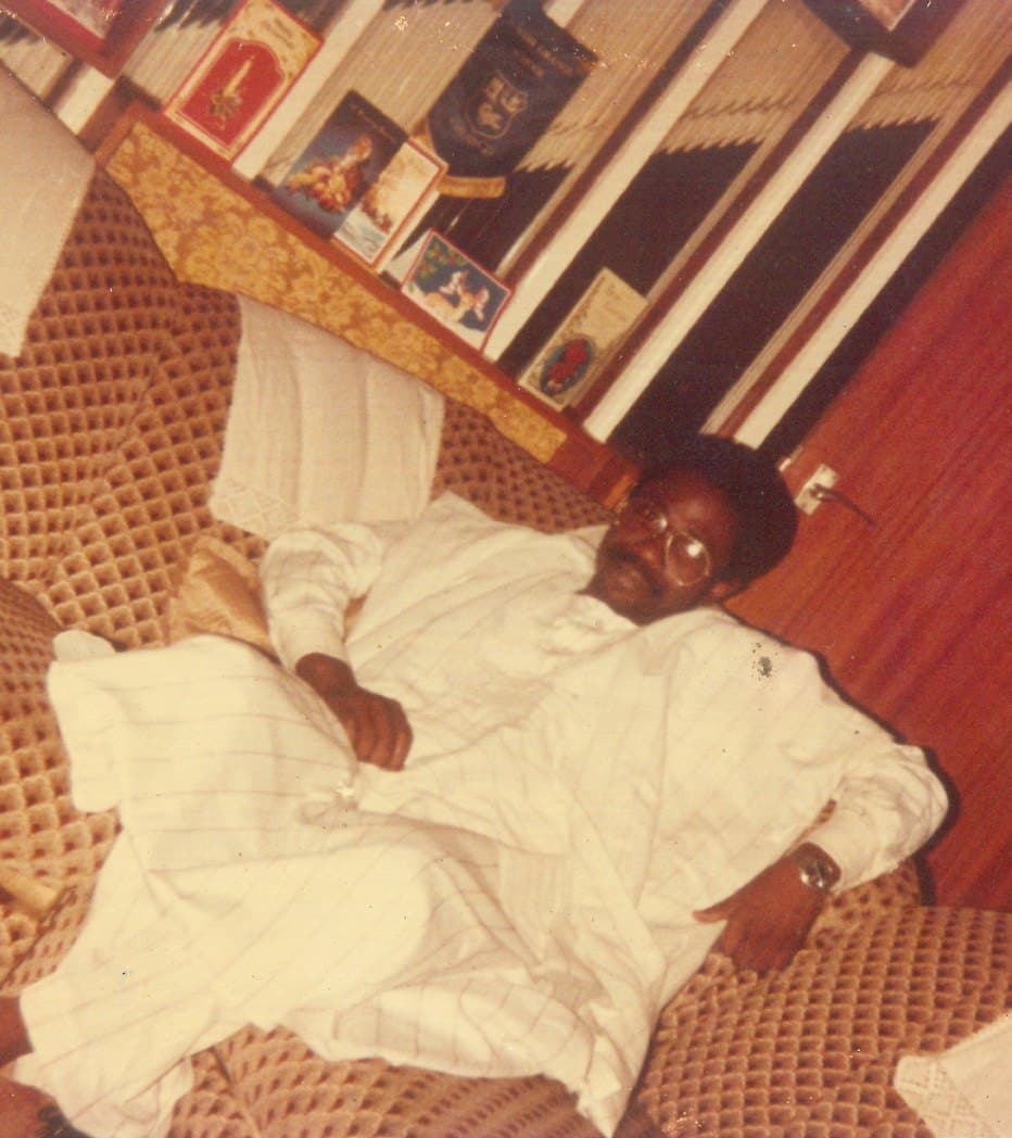 A young Ebenezer relaxing at home